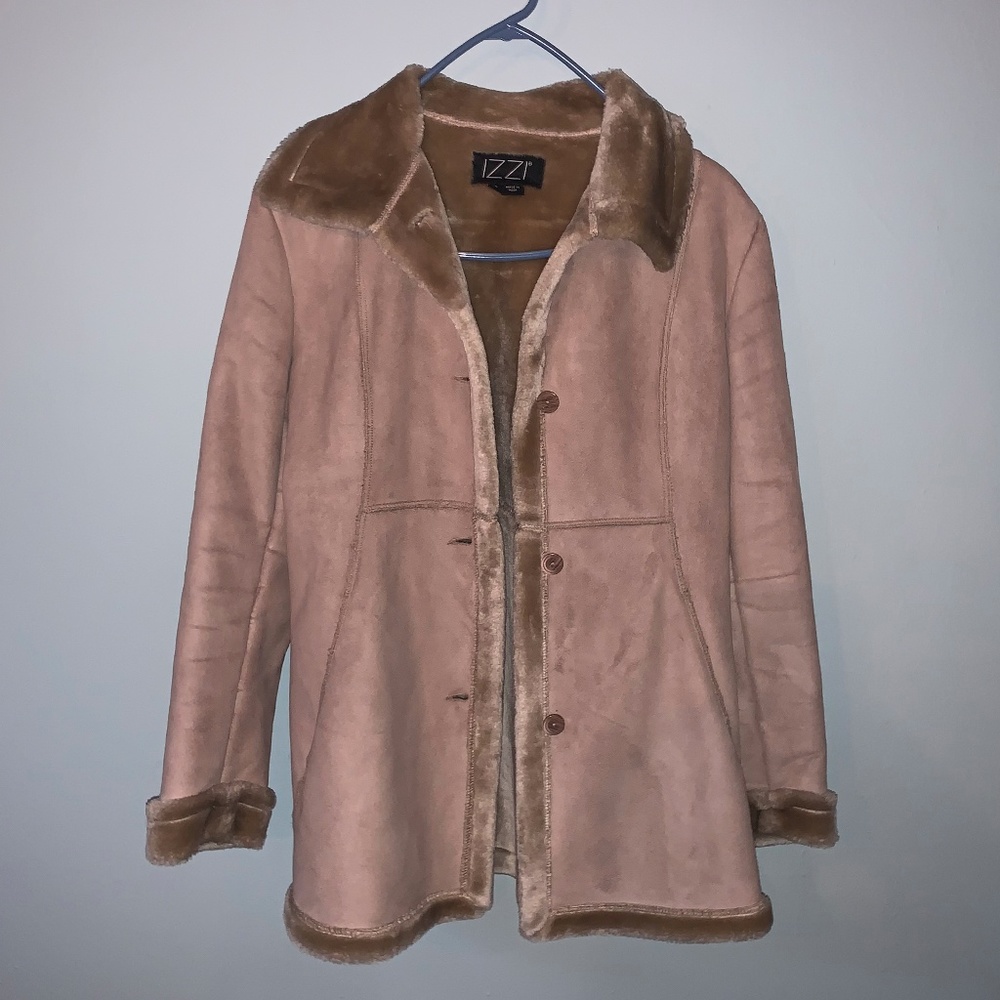 Izzi SMALL  SUEDE JACKET W  PLUSH FAUX-FUR LINING